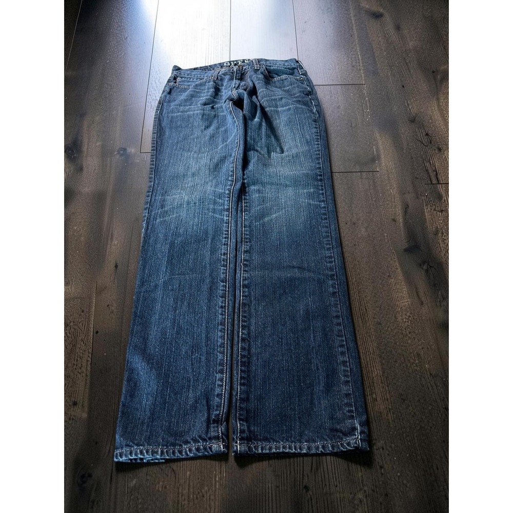 GUESS Brit Rocker Jeans Mens 31x32 Blue Slim Tapered 100% Cotton Y2K